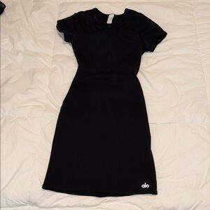 ALO Yoga Classic Black Midi Dress